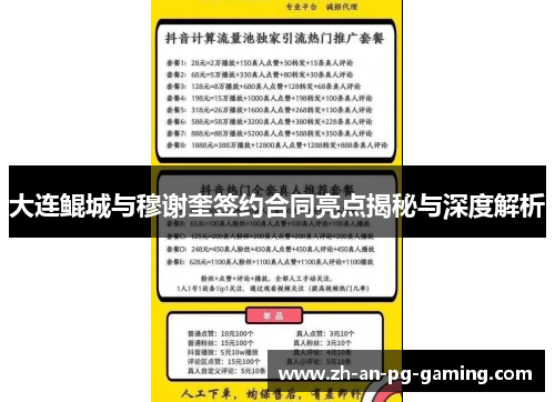 大连鲲城与穆谢奎签约合同亮点揭秘与深度解析
