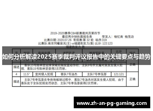如何分析解读2025赛季裁判评议报告中的关键要点与趋势
